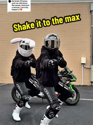 A post by @cyclegroover on TikTok caption: Replying to @🌚MidnightAura🌚 If there’s one thing I took away from physical therapy, it’s that “motion is lotion” 🕺 #dance #fyp #foryoupage #biketok #trending #dancing #motorcycle #BookTok #cyclegroover #dancingbiker #bikersdancing #foryou #fypシ #shakeittothemaxchallenge 
