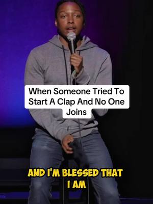 A post by @joshjohnsoncomedy on TikTok caption: When someone in the audience tried to start a clap and no one joins in 