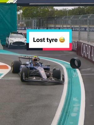 A post by @f1 on TikTok caption: the way it just kept on rolling 😭 #F1 #formula1 #miamigp #sports #carlossainz 