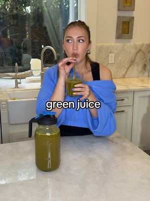 A post by @katiefarhood on TikTok caption: because if you aren’t drinking your skincare, wyd? 🥒🍏🫚🍍🥬 this is your reminder that those green powders that influencers “recommend” do not work the same as fresh green juice! because when your gut & liver are happy, so is your skin!  Ingredients:🥒 •green apple  •fennel  •cucumber  •ginger  •tumeric •parsley •rainbow chard  •pineapple •lemon  •celery this lasts me about a week in the fridge! I kinda like how my juicer leaves some pulp in it for fiber :)  #MakeUpArtist #greenjuice #greenjuicerecipe #greensmoothie #guthealth #clearskin #skindetox #gutdetox 
