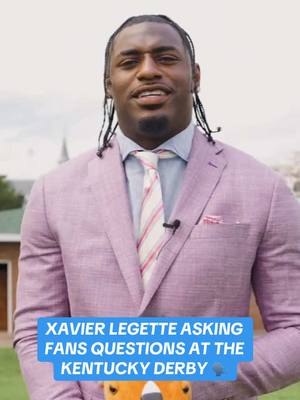 A post by @nfl on TikTok caption: wonder which #nfl player would be the best jockey 🤔 #xavierlegette #carolina #panthers #kentuckyderby 