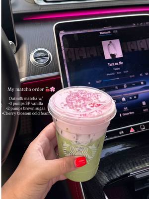 A post by @therealshaded on TikTok caption: My #matcha order 🌸🍒