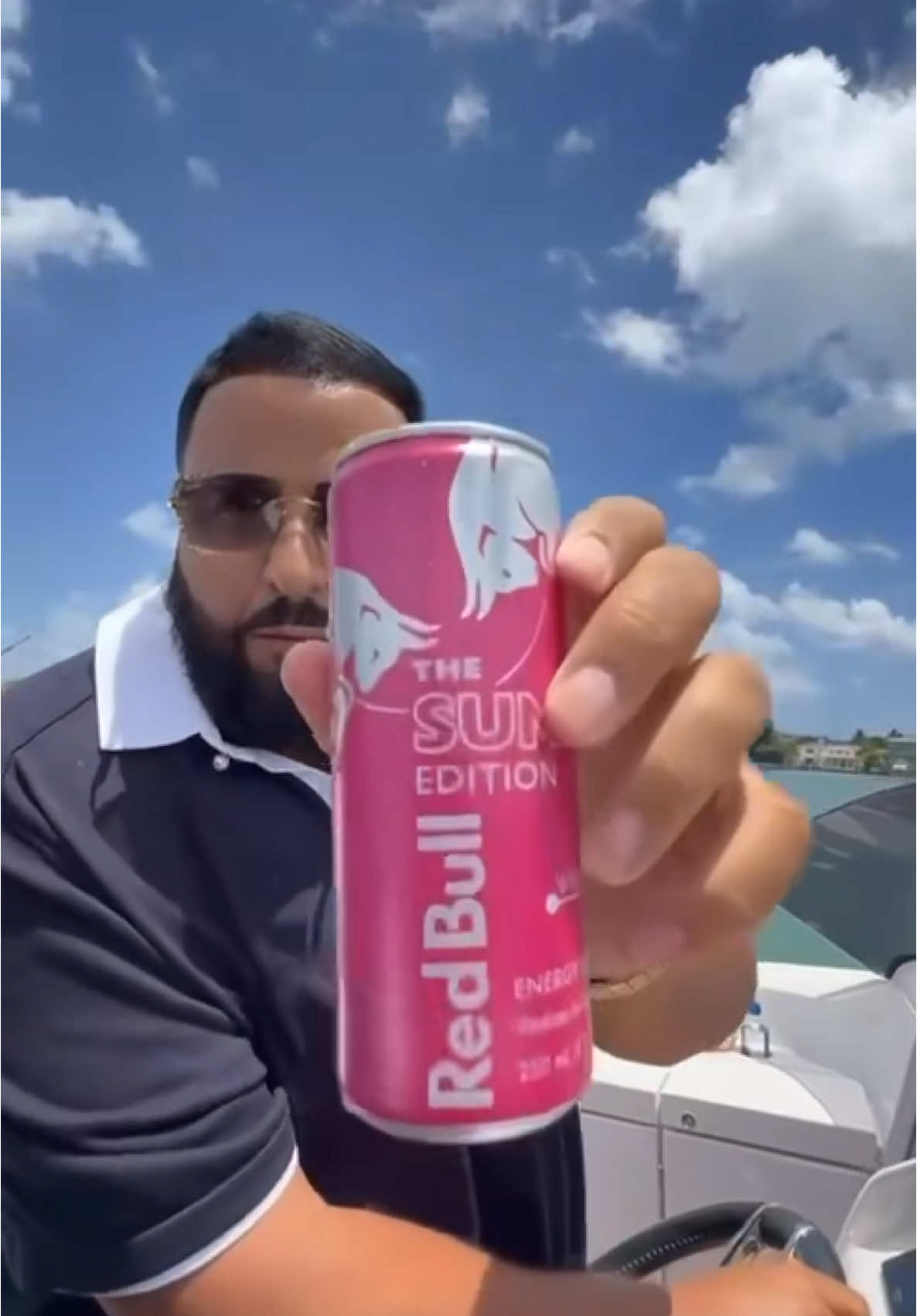 A post by @djkhaled on TikTok caption: Tell em to bring out the @Red Bull We The Best  It’s the summer edition @Red Bull USA where the energy is great !