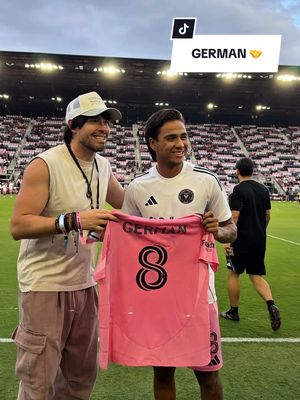 A post by @intermiamicf on TikTok caption: @German Garmendia in the house 🤝🏠 #InterMiamiCF #MLS #Sportstok #LaFamiliaIMCF #Soccer #Futbol 