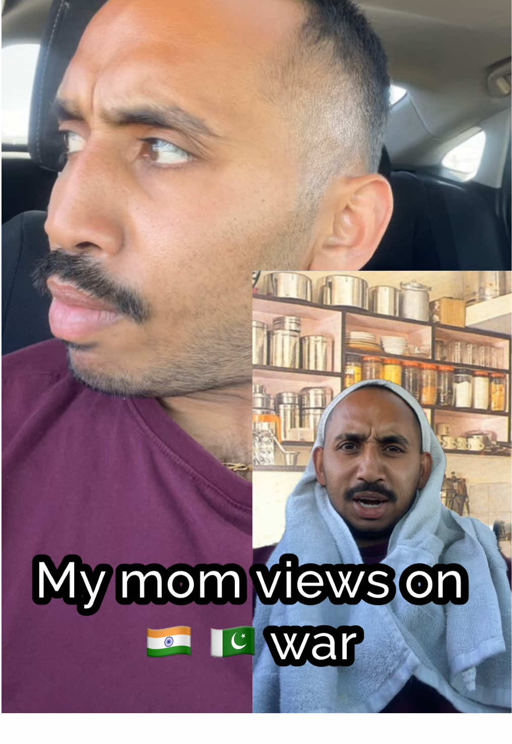 A post by @surikesaath on TikTok caption: India 🇮🇳 🇵🇰 pakistan war - current hot topic 🥲😀 #india #pakistan 