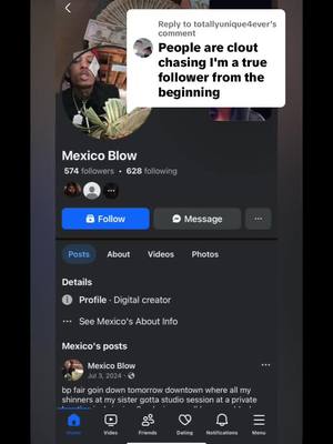 A post by @luxxurylynmal on TikTok caption: Replying to @totallyunique4ever THIS MAN IS A IMPOSTOR!!! PLEASE REPORT HIS PAGE MEXICO MONEY ON TIKTOK #foryoupageofficial 