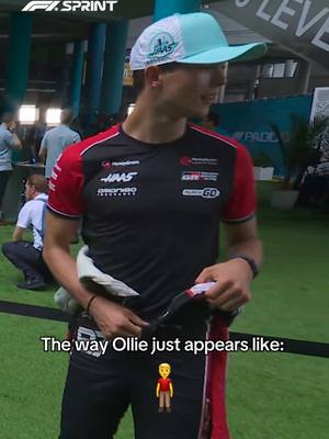 A post by @f1 on TikTok caption: protect @Ollie Bearman at all costs 😂 #F1 #formula1 #miamigp #olliebearman #haasf1 