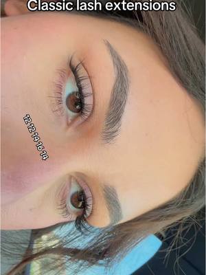 A post by @eyeshinecosmetics on TikTok caption: Classic lash extensions #classiclashextensions #lashextensions #lashclusters 