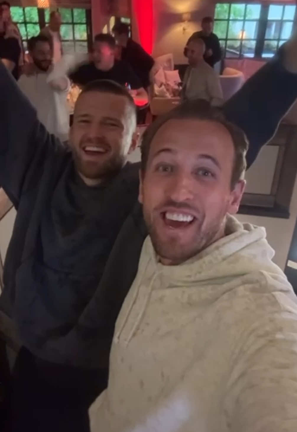 A post by @harrykane on TikTok caption: Celebrating together. Champions together. 🏆