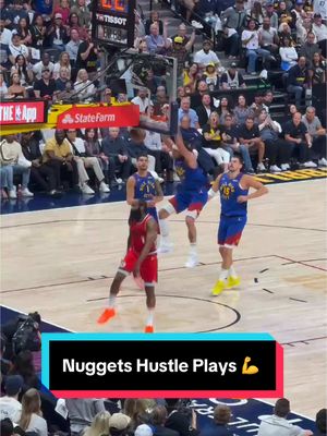 A post by @nba on TikTok caption: The crowd was LOVING it 👏 #NBA #Basketball #DenverNuggets #NBAPlayoffs 
