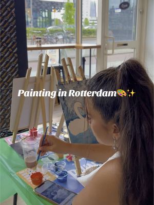A post by @carlafragosso on TikTok caption: Acompáñame a crear el regalito del día de la Mami en Rotterdam❤️✨🎨 con @Paintlybe  Un día diferente junto a mi hermana @paulaffflores en el que pudimos disfrutar de esta experiencia tan relajante y de un Brunch delicioso! 🤤 ¿Del 1 al 10, que nota le dais a mi creación?🙈 Sed buen@s conmigo, hace tiempo que no dibujaba🥹 #rotterdam #paintlybe #paintly #paisesbajos #netherlands #painting #paint #sisters #plans #experience #girlsplans #paintexperiences #Stitch #diadelamadre #mothersday #diadelamama 
