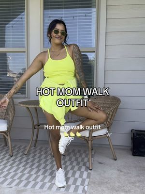 A post by @jassn26 on TikTok caption: I need everyone to see me a mile away 🤪 also I’m wearing a size medium on the shorts but I’d size up to a large next time 😬  #hotmomwalkoutfit #hotmomwalk #hotmomsummer #momswhoworkout #momootd #momoutfit #tiktokshop 
