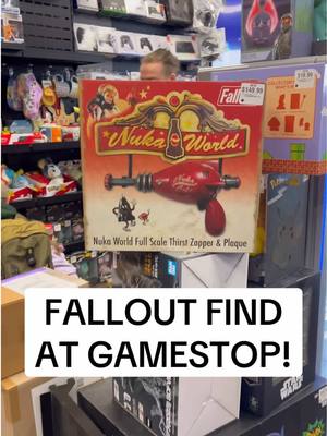 A post by @mrs.fallout on TikTok caption: A Life size Thirst Zapper found at GameStop today! #nukacola #fallout #mrsfallout #falloutcollector 