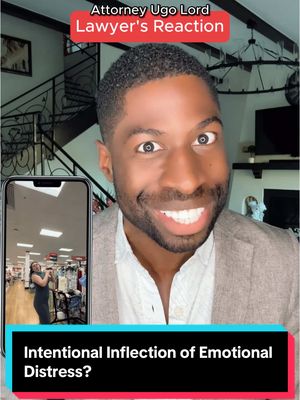 A post by @ugolord on TikTok caption: Spider Prank Gone Wrong—Can They Successfully Sue Prankster for Intentional Infliction of Emotional Distress? #Attorney #UgoLord reacts! #lawyer #lawyersoftiktok #TikTokPartner 