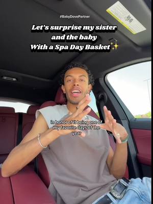 A post by @noahloyden on TikTok caption: #BabyDovePartner Let's surprise my sister and her baby with a little spa day treat with @Baby Dove! You can also now get $2 cash back on every Baby Dove item when you shop at @Walmart-either online (signed into your account) or by scanning your receipt in the lbotta app.