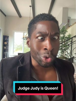 A post by @ugolord on TikTok caption: Now that I volunteer as a judge pro tem, I need Judge Judy to train me so I learn my customers! 