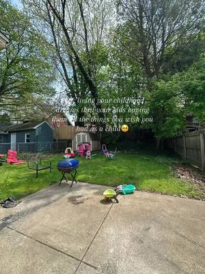 A post by @thebadmf_ on TikTok caption: Episode 1: of my backyard makeover! I want this space to have a luxury zen vibe (on a budget) ✨what should I add under this playset? Turf, mulch ??? #fyp #fypシ #fypシ゚viral #momsoftiktok #momtoks #backyardvibes #backyard #backyardtransformation #diyproject #playset #homeimprovement #toddlersoftiktok 