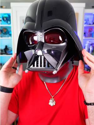 A post by @kylekruegerr on TikTok caption: this darth vader helmet is SCARILY realistic…  #tech #gadget #starwars #collectibles #coolstuff #darthvader 