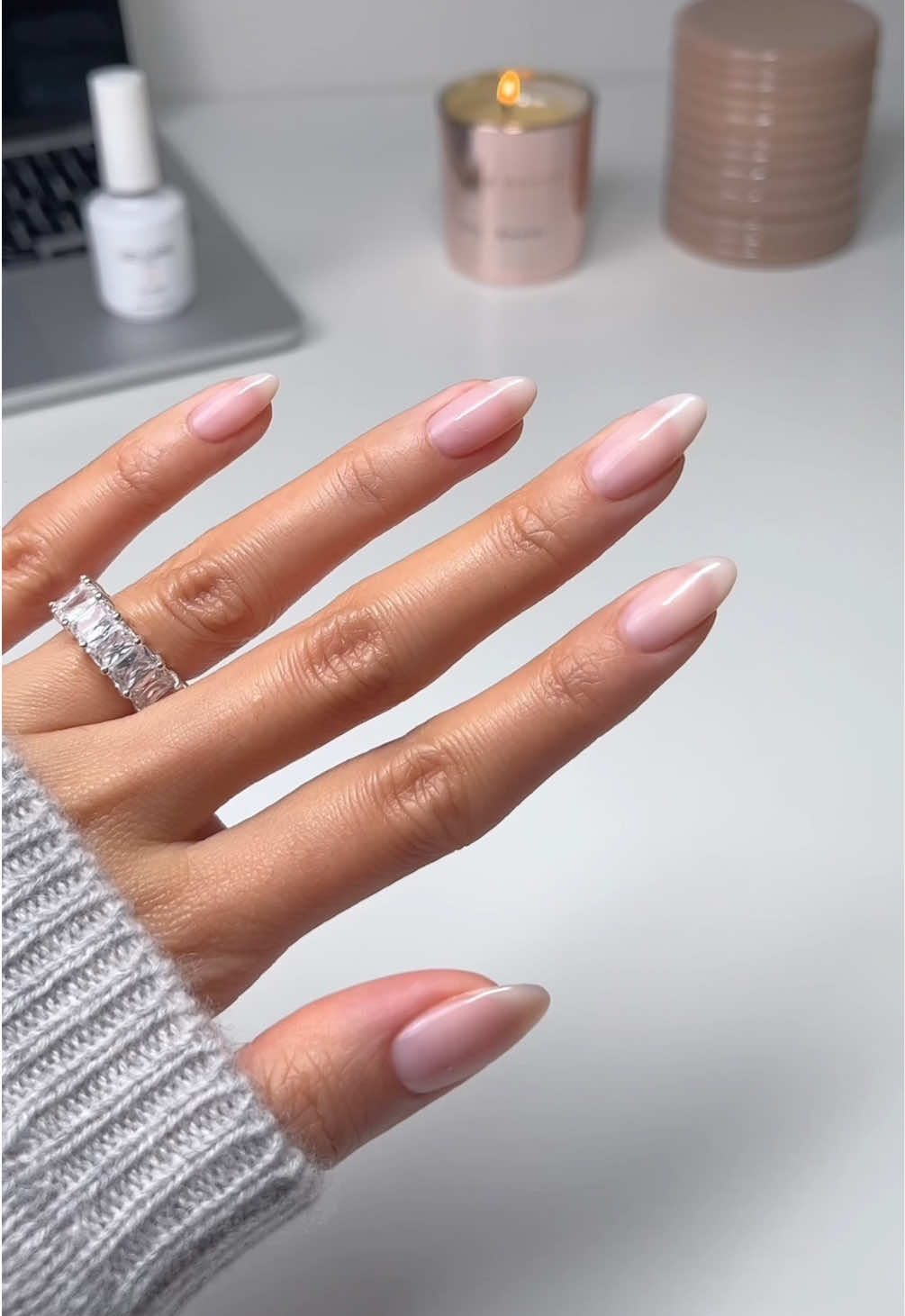 A post by @nailsbyalsn on TikTok caption: quick little nail refresh 🫧 asmr  Using @GELCARE®  Nail Clipper, Nail File Nude Bb Creme Callus Softener * discount code: NAILSBYALSN @Soft Services theraplush handcream 💗 *aff #asmr #gelnails #pink #nailinspo 