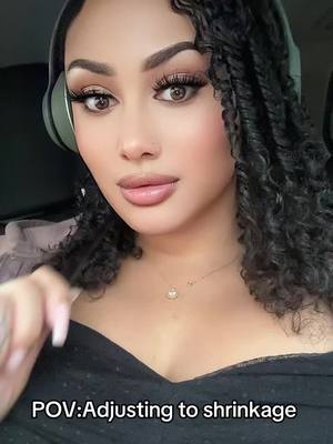 A post by @.tricktales on TikTok caption: #shrinkage #curlyhairstyles 