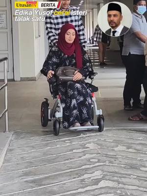 A post by @utusantvofficial on TikTok caption: 5 MEI 25: Mahkamah merekodkan cerai talak satu itu dilafazkan oleh Edika atau nama sebenarnya Mohd Yusof Abd Majid, 58, ke atas Nor Hidayah, 47, pada jam 10.42 pagi di hadapan Hakim Syarie Syed Muhammad Syahadi Syed Siksh. Edika melafazkan cerai itu selepas dia sekali lagi menyatakan pendiriannya untuk kekal melepaskan isterinya itu pada prosiding kali ketiga bagi permohonan cerai oleh Nor Hidayah terhadapnya. 📽 Auzaee Athallah/UtusanTV #edikayusof #cerai #fyp #trendingnewsmalaysia #beritaditiktok #sembangentertainment 