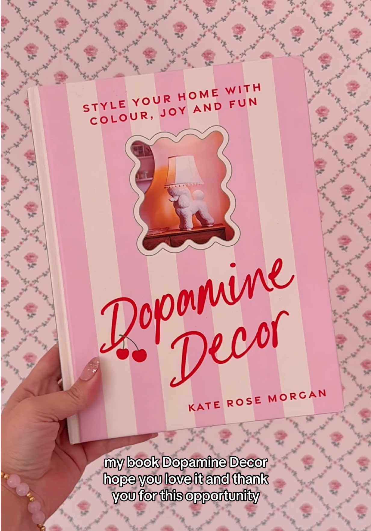 A post by @kate_rose_morgan on TikTok caption: My book Dopamine Decor is out now! 🎉 it will be out in the US mid May!!! Thank you so much for all your support over the last few years! It’s given me so many opportunities.  Everything you need to know about how I decorate my home and how you can decorate yours is all in my book 📖 I hope you enjoy it 🌸 #dopaminedecor #decorating #colourfulhome #interiordesign #interiordesignbook #BookTok #mybook #book 