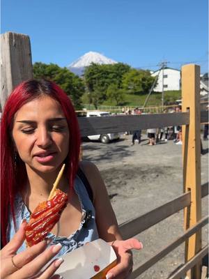 A post by @su_ice_ on TikTok caption: Korean Cheese Dog mit der schönsten Aussicht 🥹❤️ #Foodtiktok #foodie #fy #viral #cheesedog #tokyo #japan #cheese #yummy 