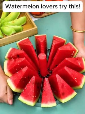 A post by @penelope_juliet on TikTok caption: Watermelon Cutter,less than the price of a sliceofpizza,quickly cuts out watermelon#TikTokShop#tiktokmademebuyit #cutters #fruit#cook #fyp