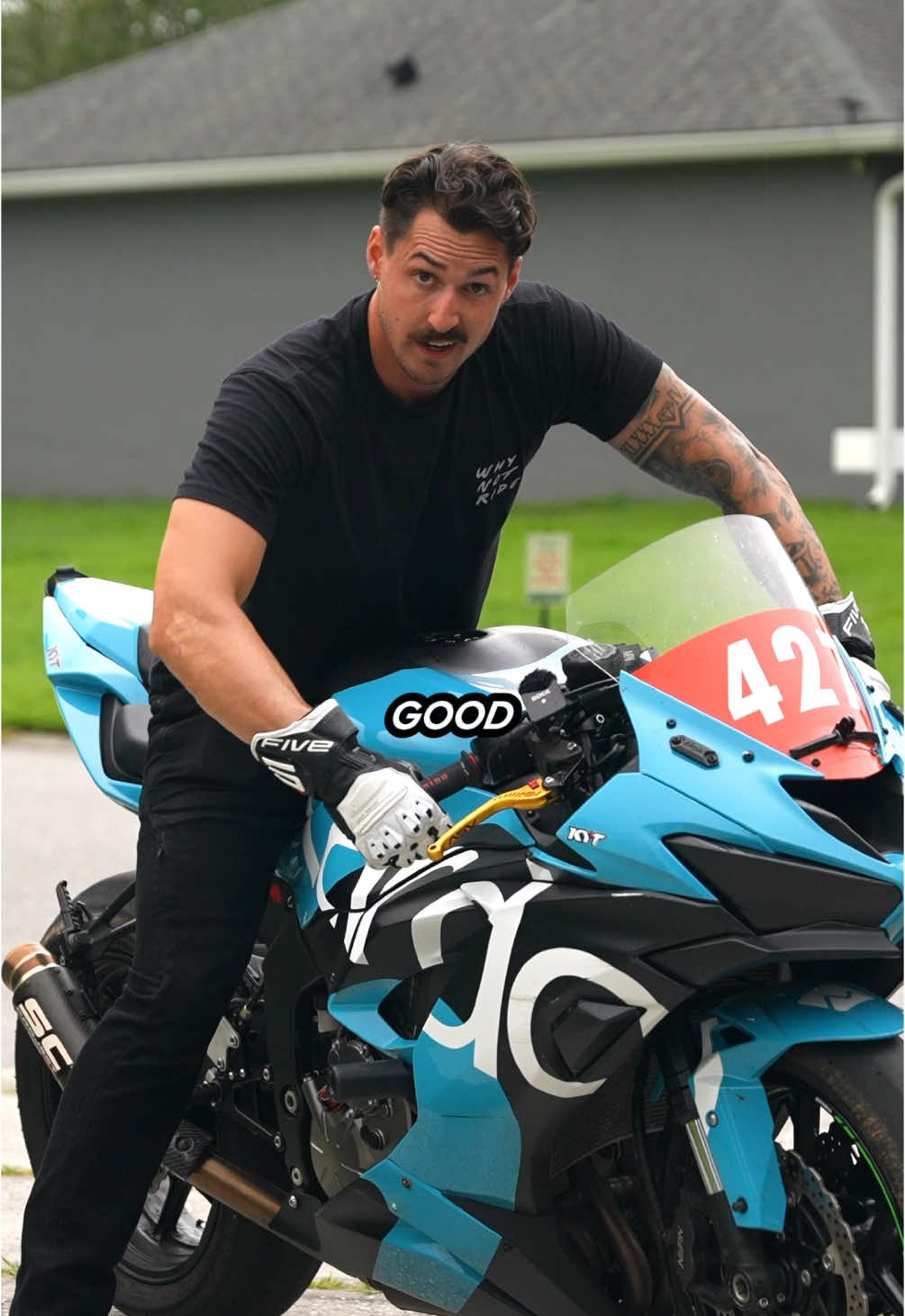 A post by @whynot_zack on TikTok caption: Don’t ever do this on your motorcycle #motorcycle #motorcyclesoftiktok🏍️ 