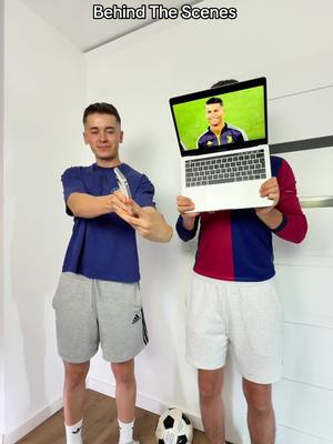 A post by @twinsstylee on TikTok caption: Behind the scenes of PRICE TAG with Cristiano Ronaldo ⚽️😄 Result tomorrow ❤️⚽️ #CristianoRonaldo 