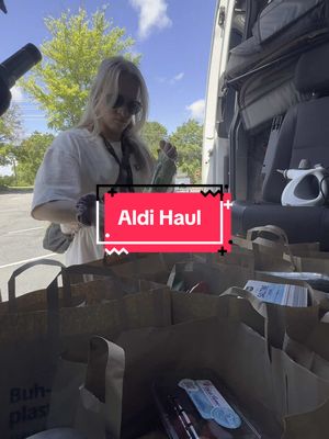 A post by @keepingupwithlewises on TikTok caption: @ALDI USA is my favorite thing about the East Coast 🙌🏻 #aldihaul #aldiusa #alditiktok #aldifinds #groceryhaul #shoppinghaul 