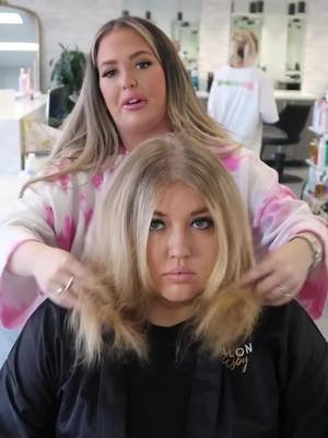 A post by @hairby_savannahbrooks on TikTok caption: 8 hour apps are always worth it! 🤍🫶🏼 #sandiego #sandiegohairstylist #foryoupage #salonesby #clubesby #framar #ghd #k18 #bellamihairpro #champagneblonde #ktipextensions 