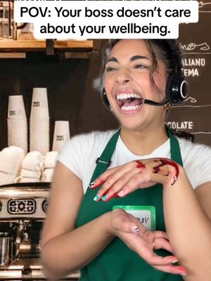 A post by @saraisthreads on TikTok caption: Workers comp?   #fyp #work #working #corporate #corporatelife #corporateamerica #corporatehumor #office #officelife #manager #managersbelike #career #quietquit #actyourwage #skit #funny #sketch #quietquitting #veronica #barista #baristalife #baristaproblems #baristatok #customer #customers #worklife #worklifebalance #workfromhome #job #funny #comedy #corporatehumor #laugh #shortstaffed #fakeblood #tired #burntout 
