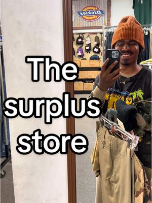 A post by @cyrilroypalmer on TikTok caption: The best and most affordable place to shop for men #mensfashion #surplus #outfitinspo 
