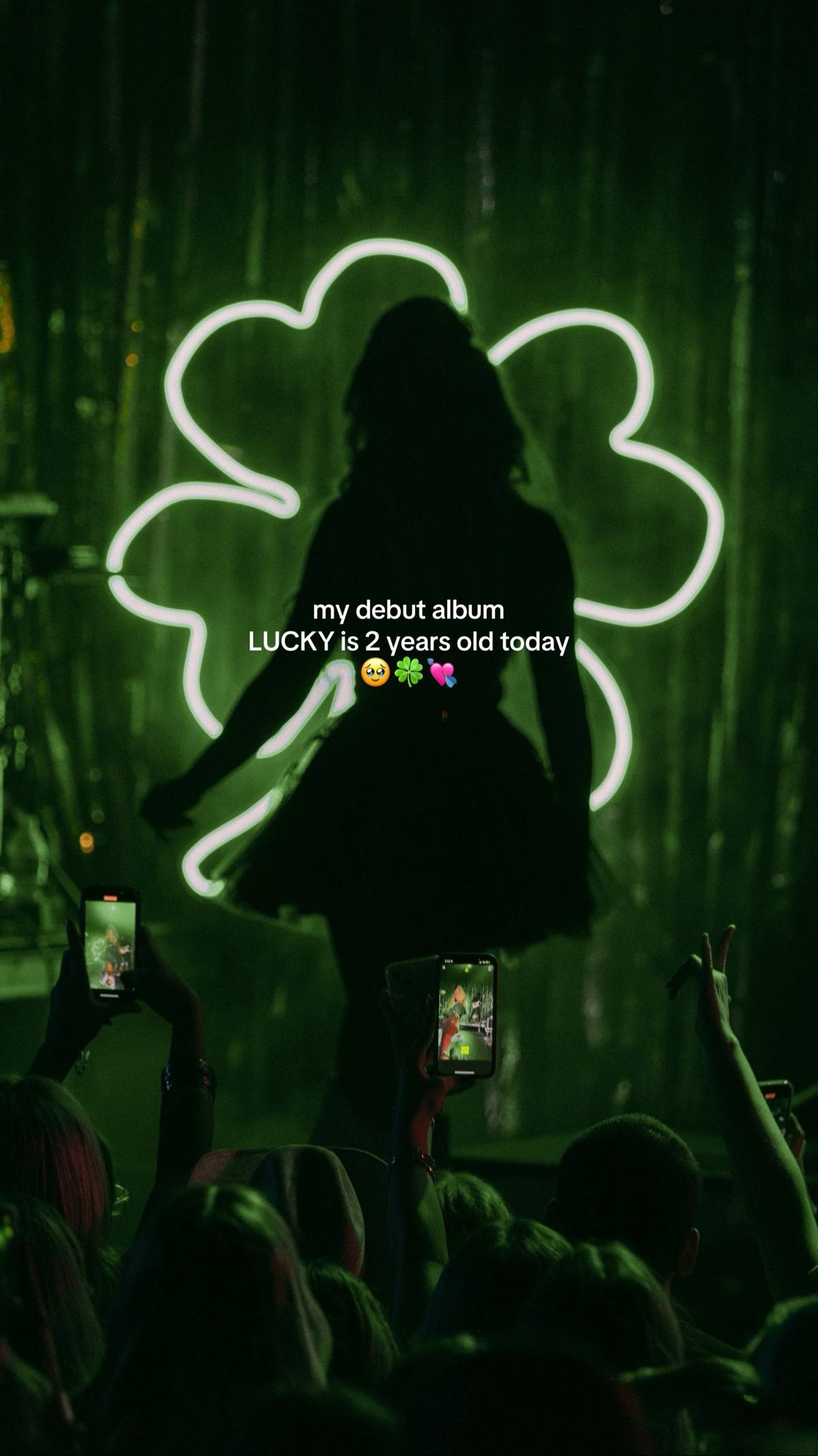 A post by @megmoroney on TikTok caption: thank yall for everythingggggg 😭🍀 the old tour admat makes me so emo 