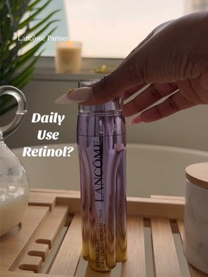 A post by @badbrownskinnn on TikTok caption: #LancomePartner My tried and true Lancome Renergie just got an upgrade! The @Lancôme Renergie C.R. x Triple Serum Retinol just made incorporating retinol a no brainer! #lancomeskincare #renergie #retinol #skincareroutine #ad 
