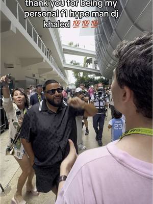 A post by @harry.daniels on TikTok caption: ily @djkhaled #djkhaled #F1 #formula1 
