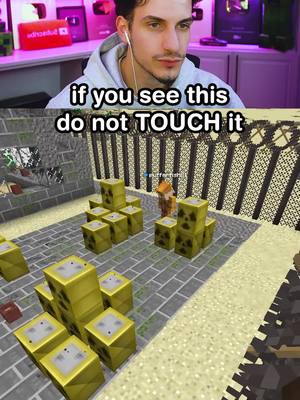 A post by @moosecraftmc on TikTok caption: if you see this... do not TOUCH it #minecraft #scary #horror #youtube #twitch #minecraftmemes #foryou #fyp #streamer #trendingreels #trend #minecraftbuild