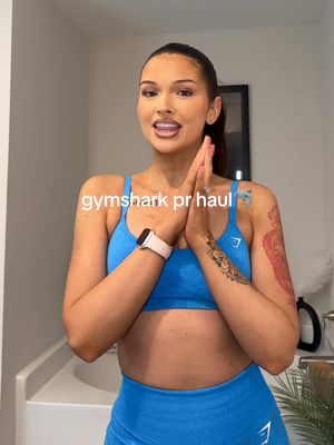 A post by @jade.amberrrrr on TikTok caption: gymshark pr haul 🦈 this is literally a dream🥹 thank you so much @Gymshark @Gymshark Women 