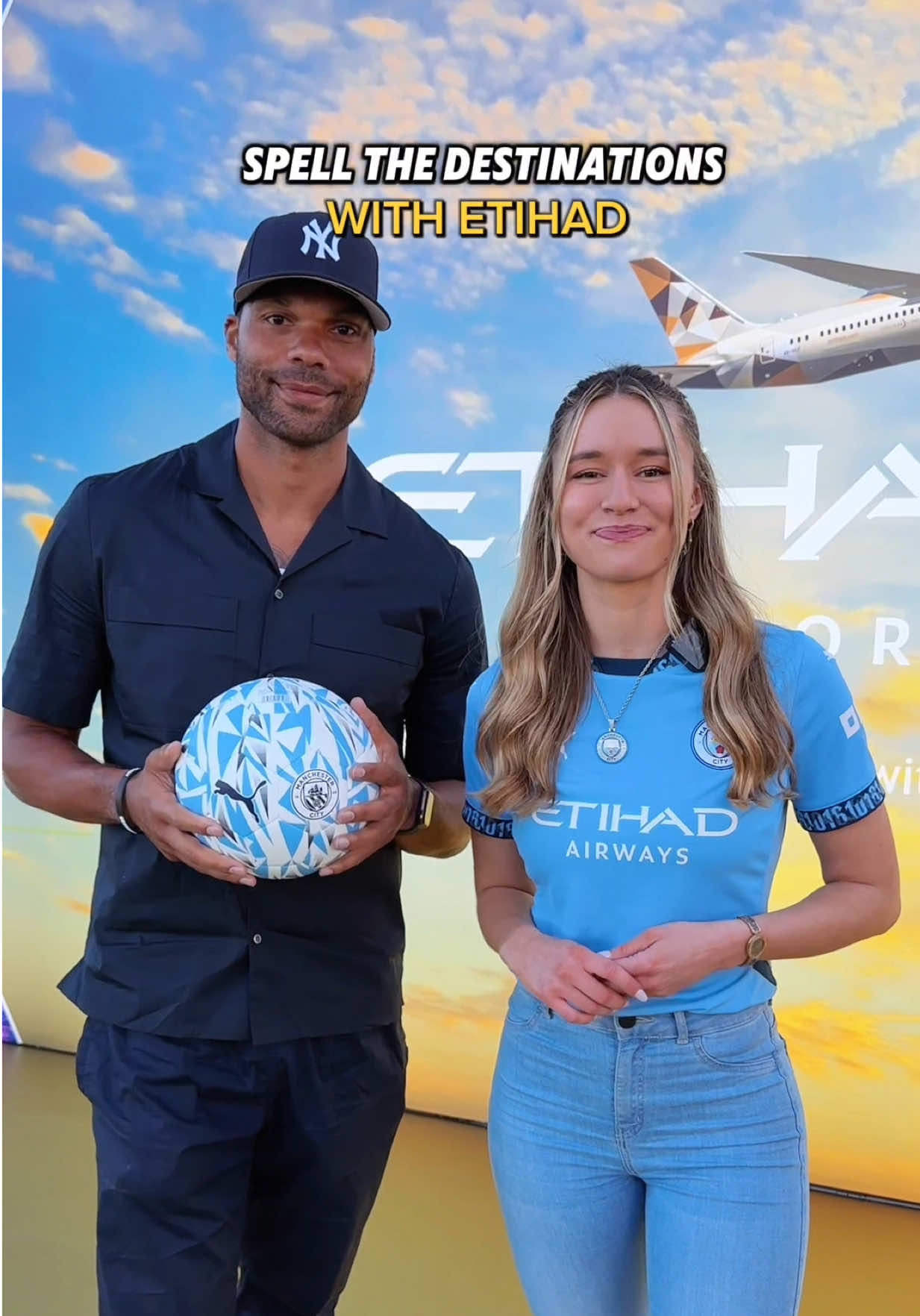 A post by @lia.lewis on TikTok caption: AD | I took on the ‘Spell the Destinations with Etihad’ freestyle challenge to celebrate their 7 new routes to Asia: Chiang Mai, Hanoi, Hong Kong, Krabi, Medan, Phnom Penh and Taipei! Where would you fly first? ✈️ @Etihad #etihad