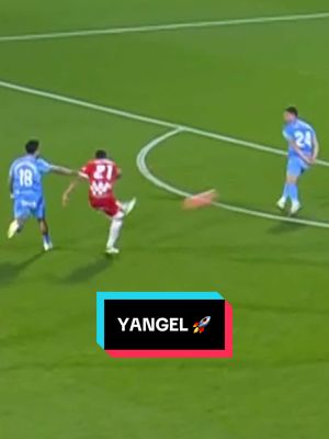 A post by @gironafc on TikTok caption: YANGEL! 😮‍💨 #GironaMallorca #laligahighlights @LALIGA 