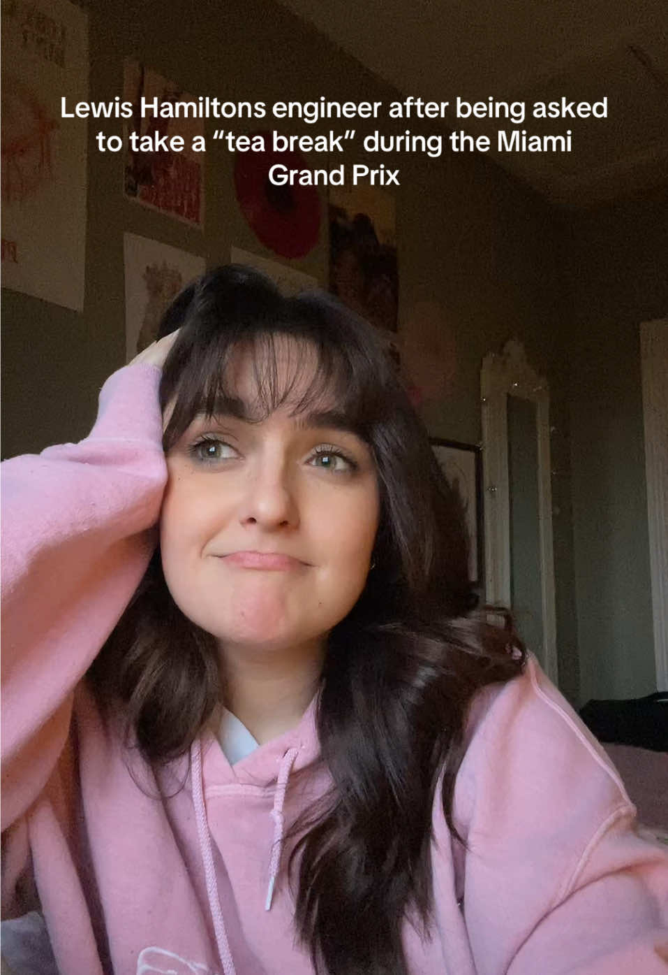 A post by @ on TikTok caption: Sassy Lewis is BACKKKK!!! @Formula 1 @Lewis Hamilton #F1 #f1girlie #formulaone #formula1 #ferrari #lewishamilton #charlesleclerc 