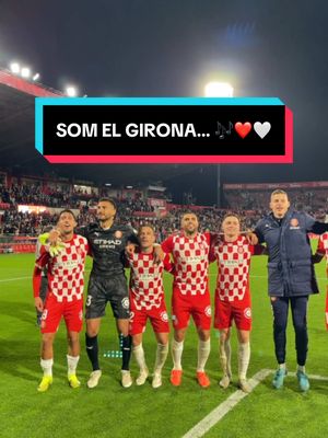 A post by @gironafc on TikTok caption: Som el Girona… 🎶❤️🤍 #GironaMallorca #GironaFC #OrgullGironí #OrgulliTossuderia 