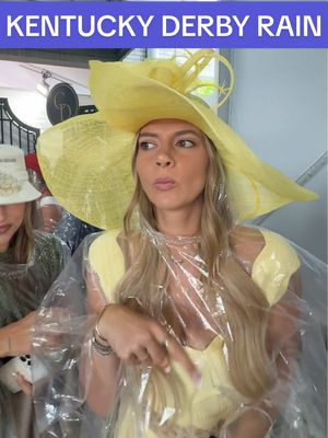 A post by @allisonkuch on TikTok caption: idk if I ever said it in this video but…. It was raining! #kentuckyderby 