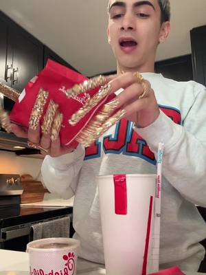 A post by @theryanjayshowofficial on TikTok caption: Eat Chick-fil-A with me 