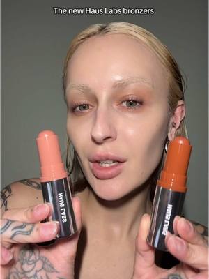 A post by @not_another_hanna on TikTok caption: Okay this combo is soooo cute @Haus Labs by Lady Gaga 🧡 #beauty #makeup #bronzer #hauslabs #makeupreview 
