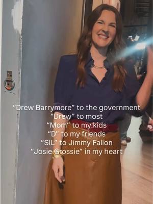 A post by @drewbarrymore on TikTok caption: I’ll always be Josie Grossie in my heart!