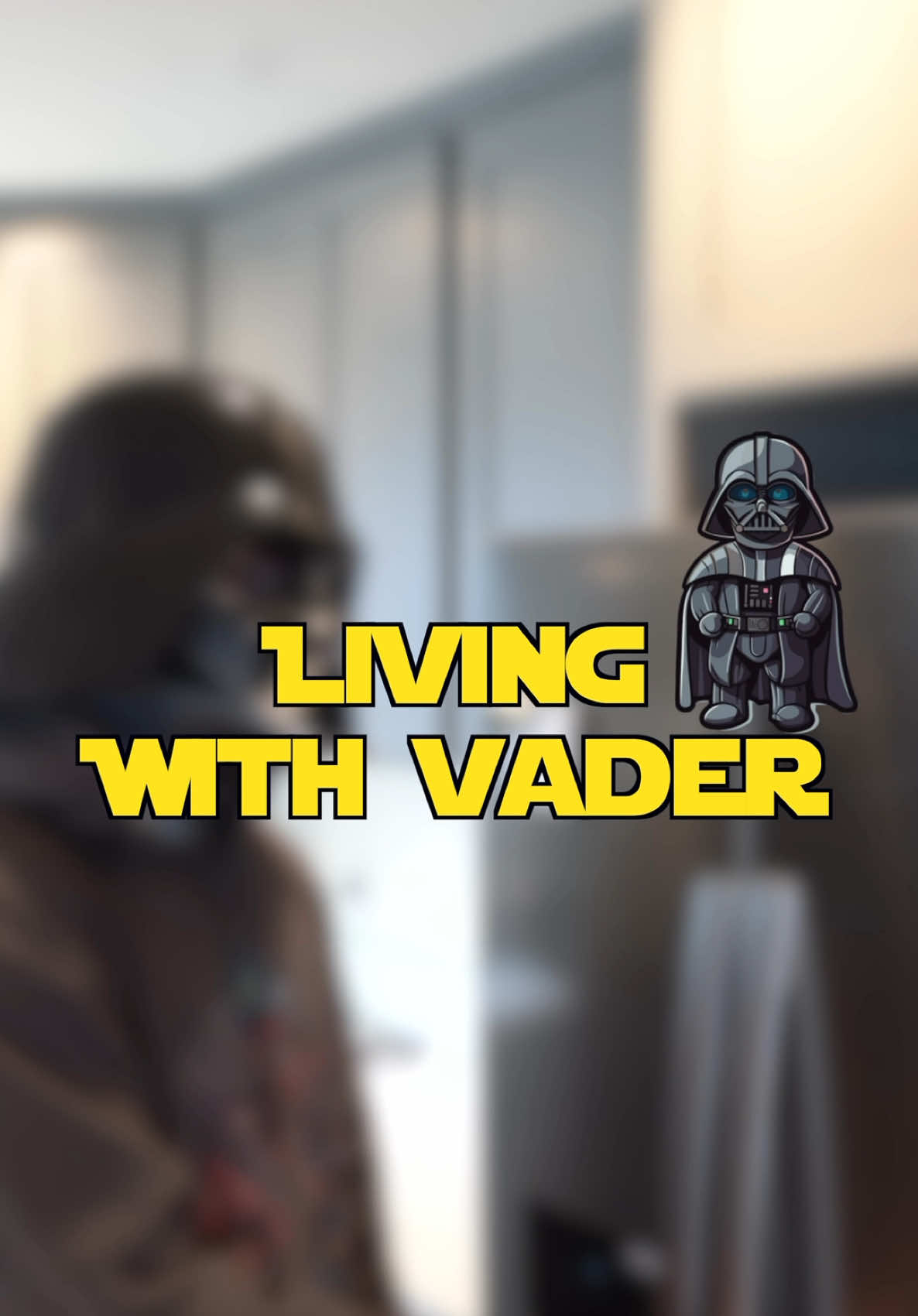 A post by @dimitribeauchamp on TikTok caption: Could you handle Darth Vader as a roommate?? #starwars #starwarsedit #darthvader #cantinaband #revengeofthefifth #starwarsday 
