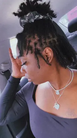 A post by @ on TikTok caption: Beautiful vibes🦋  #microlocs #microlocsjourney #microlocsjourney #microlocsinstallation #microlocsretightening #220microlocs #200microlocs #locjourney #shrinkage #naturalhair #naturalhairjourney #naturalhairtiktok #naturalhairstyles #shortmicrolocs #fyp #blackgirl #blackgirlhair #3monthslocd 