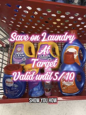 A post by @kouponingwithkristy on TikTok caption: Save on laundry care at Target! Valid until 5/10! #targetdeals #targetdealsthisweek #target #targethaul #targetcouponing #targetcouponer #couponcommunity #couponing #couponing #coupon #couponfamily #save #savemoney #deals #learntocoupon #howtocoupon 